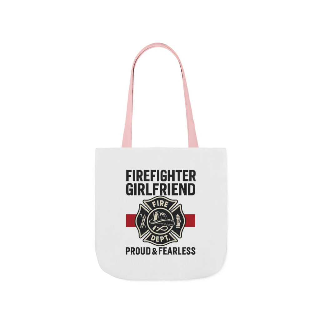 Firefighter Girlfriend Tote Bag Proud & Fearless Gift Fire Department Supporter Maltese Cross Fire Wife Canvas Bag