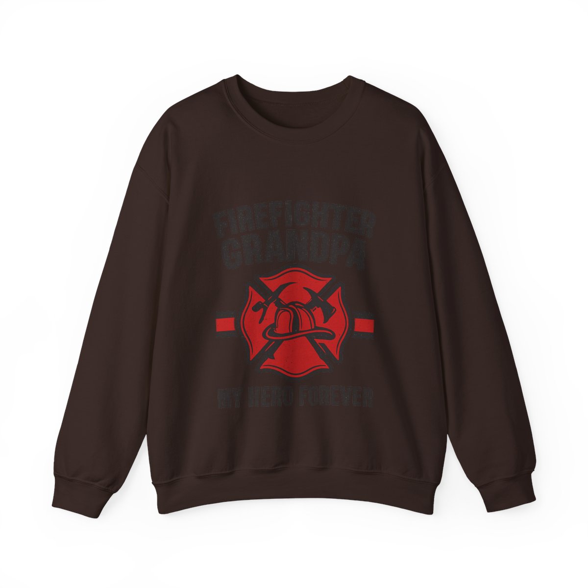 Firefighter Grandpa Sweatshirt My Hero Forever Gift Vintage Fire Station Badge Grandparents Day Fireman Grandfather Shirt