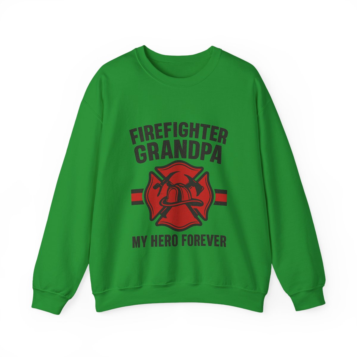 Firefighter Grandpa Sweatshirt My Hero Forever Gift Vintage Fire Station Badge Grandparents Day Fireman Grandfather Shirt