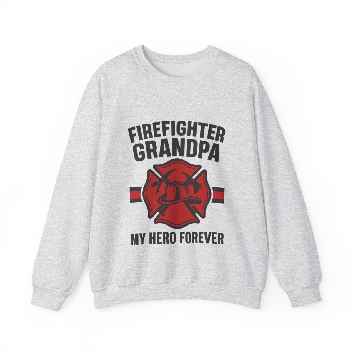 Firefighter Grandpa Sweatshirt My Hero Forever Gift Vintage Fire Station Badge Grandparents Day Fireman Grandfather Shirt
