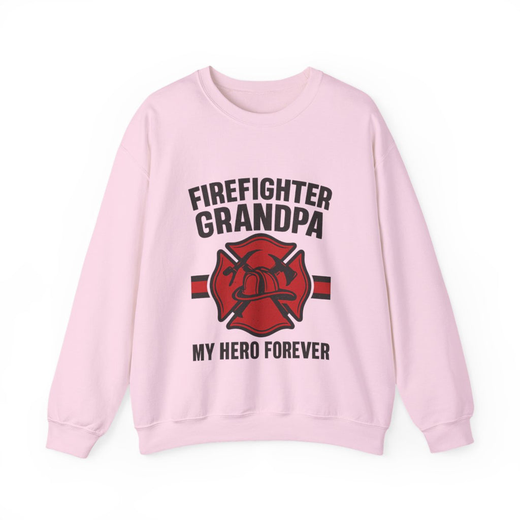 Firefighter Grandpa Sweatshirt My Hero Forever Gift Vintage Fire Station Badge Grandparents Day Fireman Grandfather Shirt