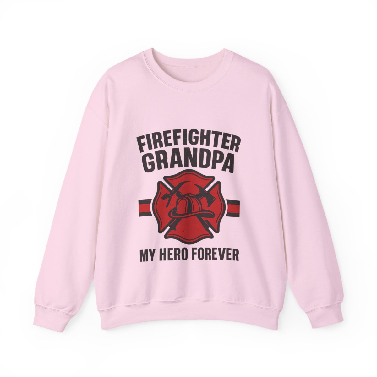 Firefighter Grandpa Sweatshirt My Hero Forever Gift Vintage Fire Station Badge Grandparents Day Fireman Grandfather Shirt