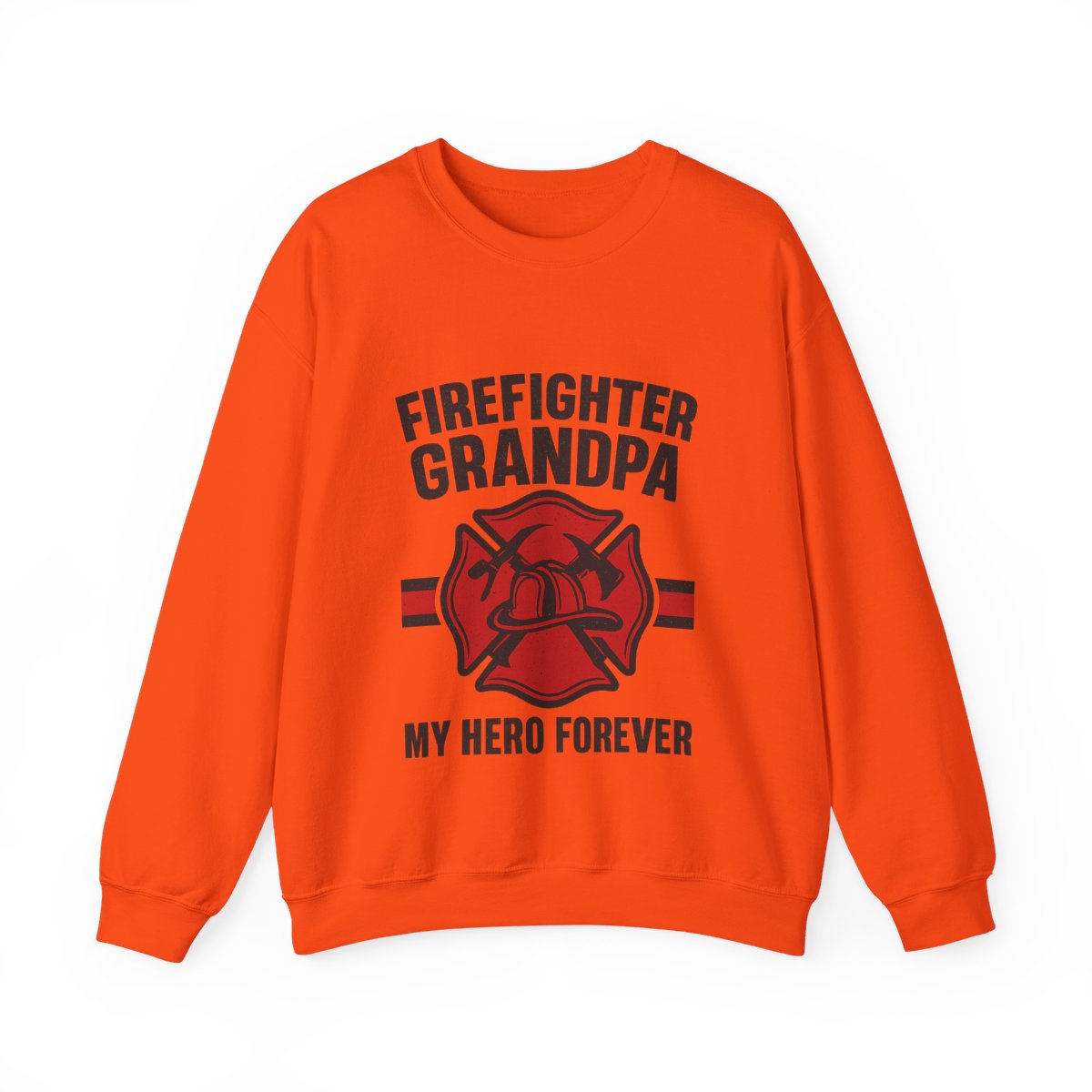 Firefighter Grandpa Sweatshirt My Hero Forever Gift Vintage Fire Station Badge Grandparents Day Fireman Grandfather Shirt