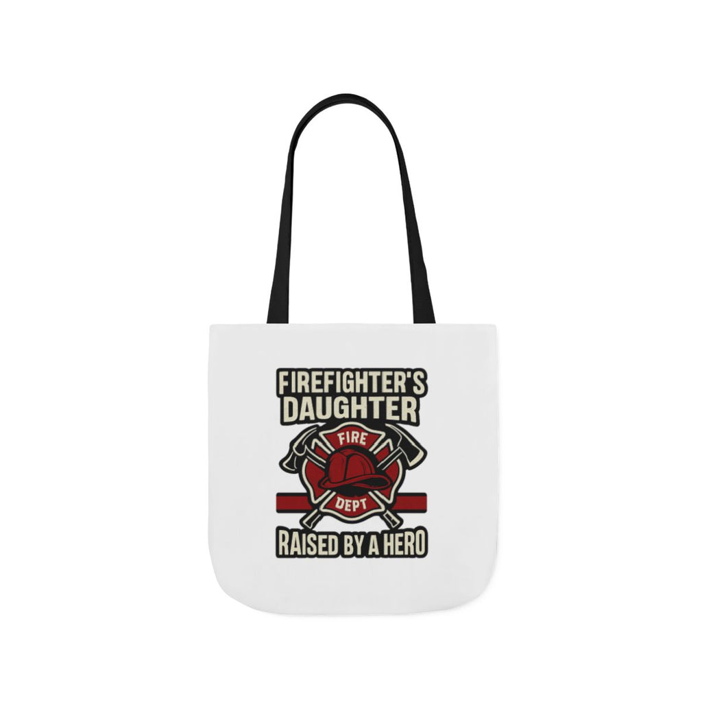 Firefighter's Daughter Raised By A Hero Tote Bag, Fire Dept Gift For Daughter, Firefighter Dad Appreciation, Birthday Gift
