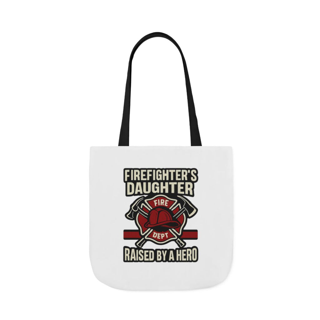 Firefighter's Daughter Raised By A Hero Tote Bag, Fire Dept Gift For Daughter, Firefighter Dad Appreciation, Birthday Gift