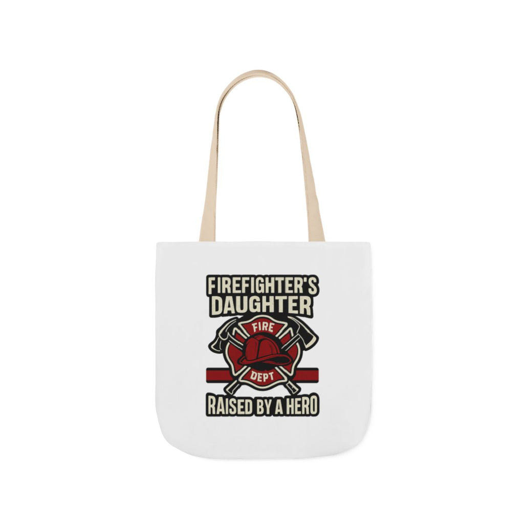 Firefighter's Daughter Raised By A Hero Tote Bag, Fire Dept Gift For Daughter, Firefighter Dad Appreciation, Birthday Gift