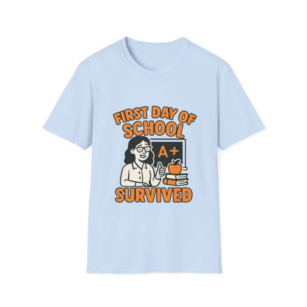 First Day of School Survived Shirt, Teacher Appreciation Gift, Back to School Teacher Shirt, Funny Teacher Tee, Parent Humor Shirt