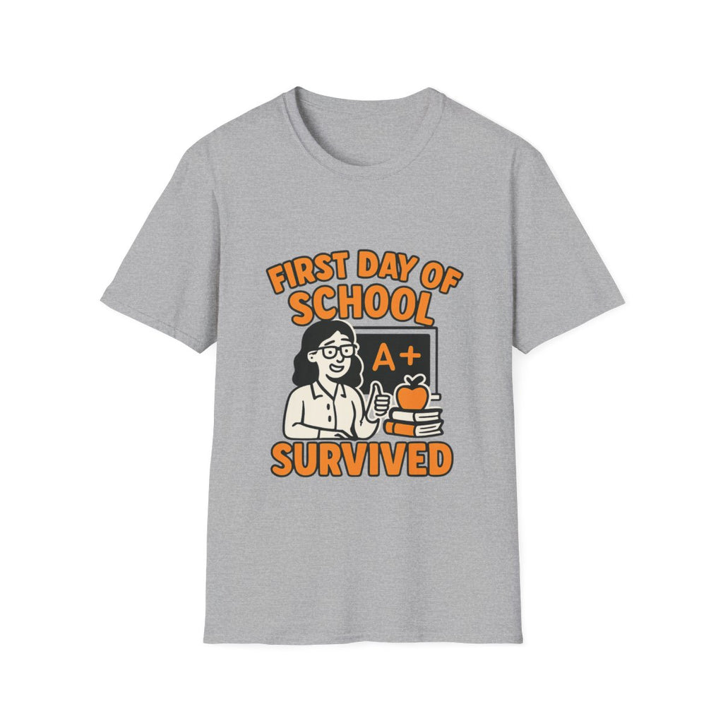 First Day of School Survived Shirt, Teacher Appreciation Gift, Back to School Teacher Shirt, Funny Teacher Tee, Parent Humor Shirt