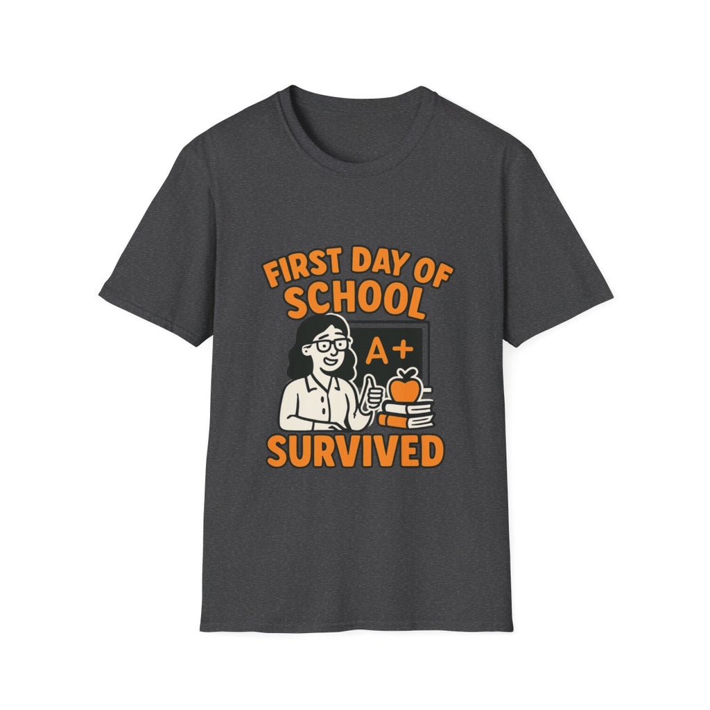 First Day of School Survived Shirt, Teacher Appreciation Gift, Back to School Teacher Shirt, Funny Teacher Tee, Parent Humor Shirt