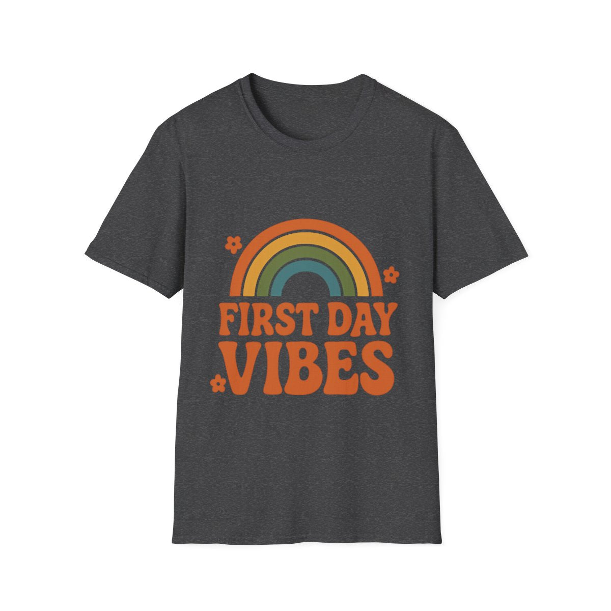 First Day Vibes Shirt, Retro Back to School Shirt Kids, Groovy First Day of School Tee, Vintage 70s Rainbow Teacher Student Gift