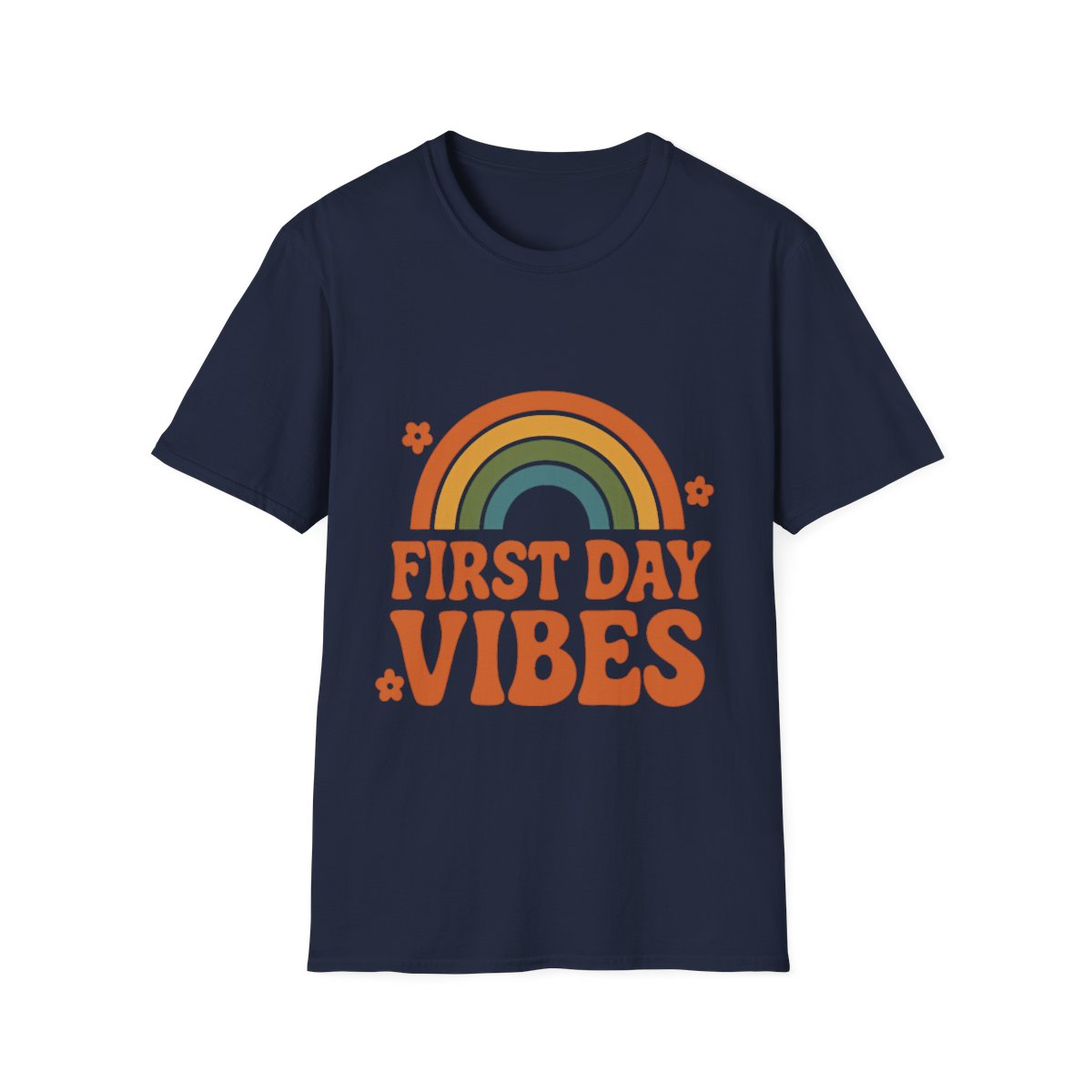 First Day Vibes Shirt, Retro Back to School Shirt Kids, Groovy First Day of School Tee, Vintage 70s Rainbow Teacher Student Gift