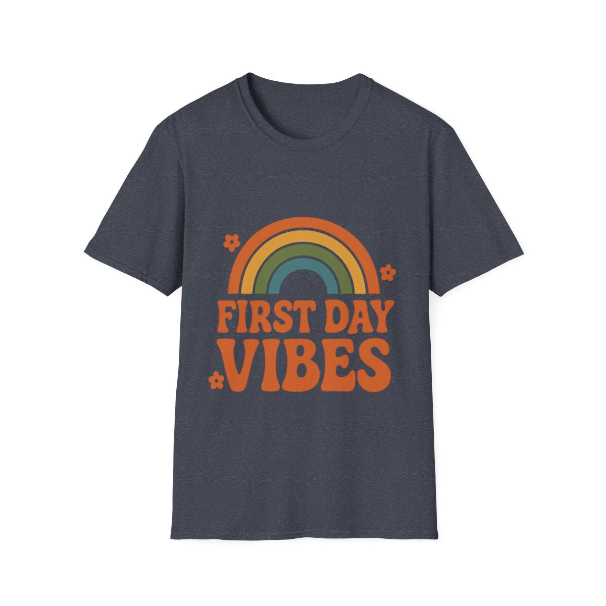 First Day Vibes Shirt, Retro Back to School Shirt Kids, Groovy First Day of School Tee, Vintage 70s Rainbow Teacher Student Gift