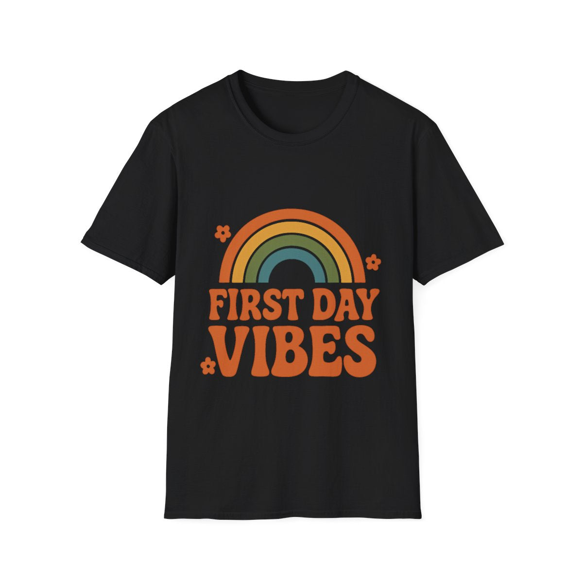 First Day Vibes Shirt, Retro Back to School Shirt Kids, Groovy First Day of School Tee, Vintage 70s Rainbow Teacher Student Gift