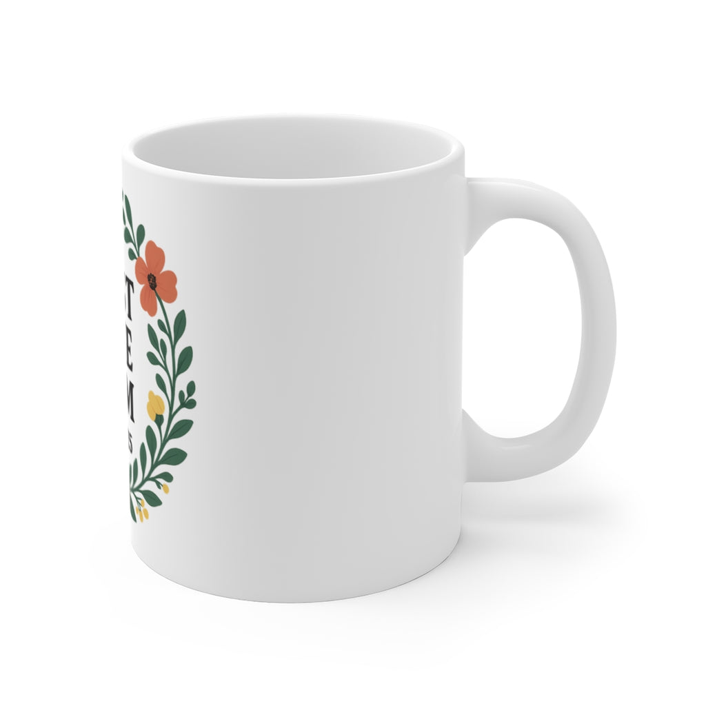 First Time Mom Est 2025 Mug Gift, New Mom Mug, Baby Shower Gift for Mom to Be, Floral Wreath Pregnancy Announcement Coffee Mug