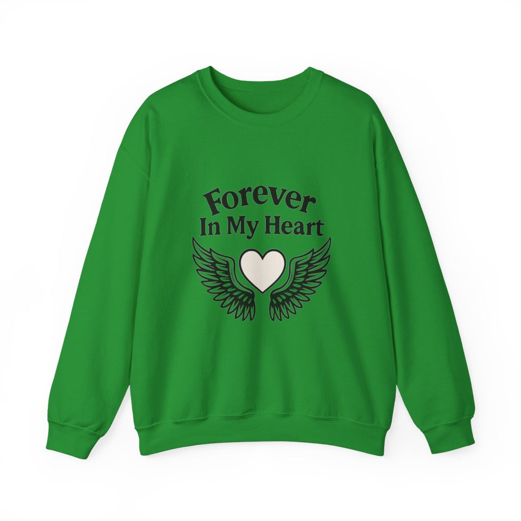Forever In My Heart Memorial Sweatshirt Angel Wings Sympathy Gift Remembrance Clothing Loss of Loved One Grief Support Comfort