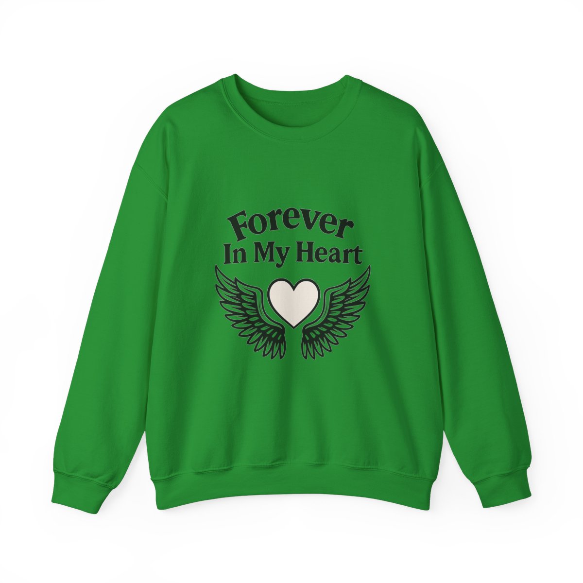Forever In My Heart Memorial Sweatshirt Angel Wings Sympathy Gift Remembrance Clothing Loss of Loved One Grief Support Comfort