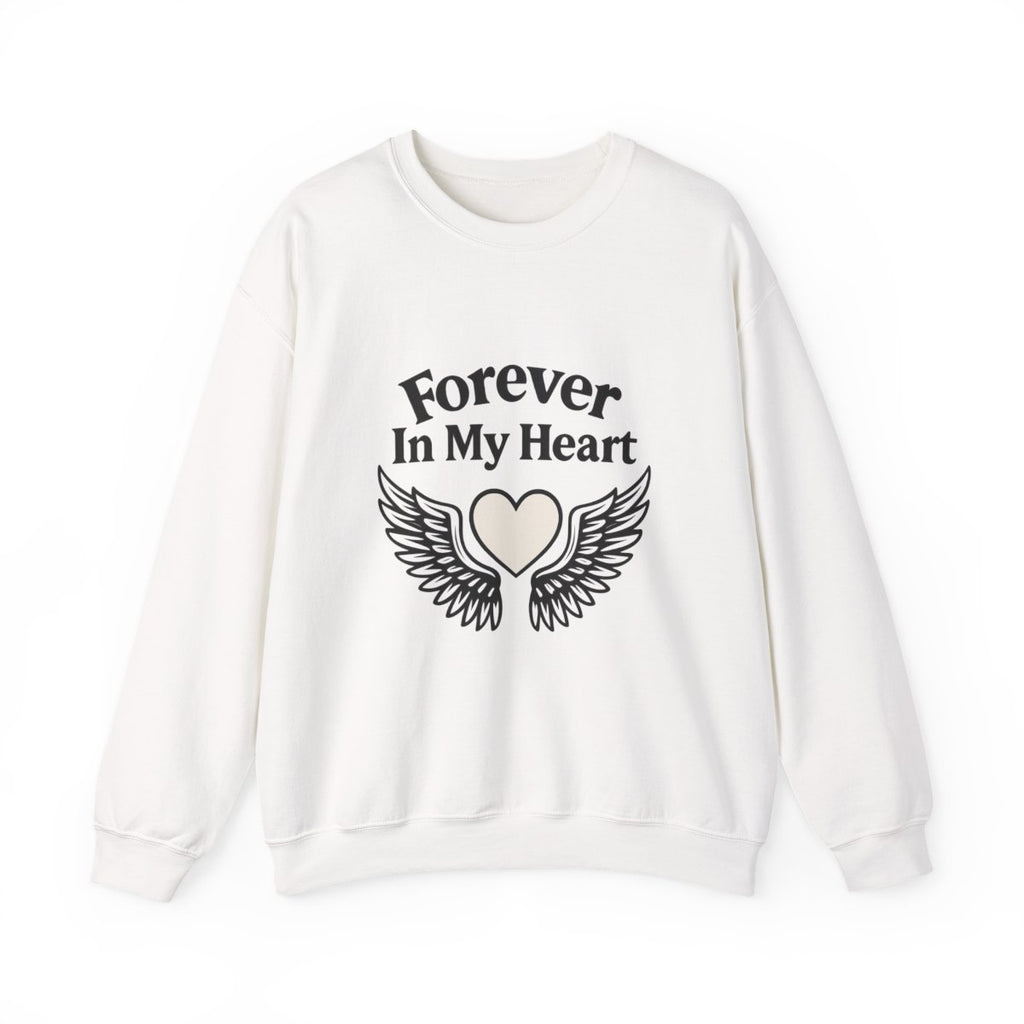 Forever In My Heart Memorial Sweatshirt Angel Wings Sympathy Gift Remembrance Clothing Loss of Loved One Grief Support Comfort