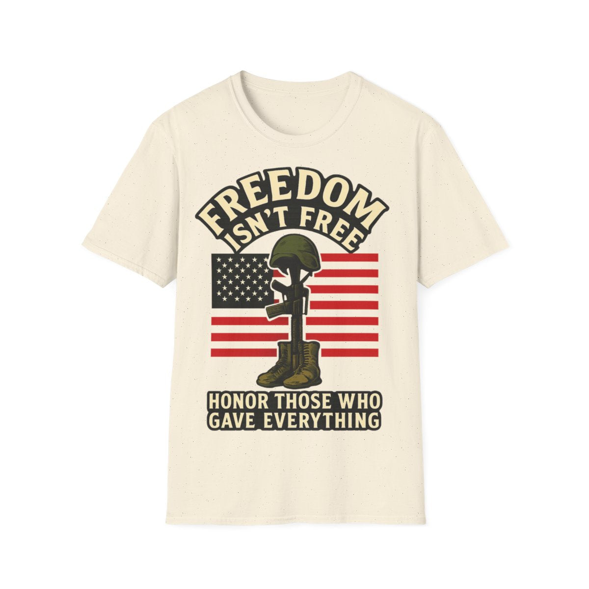 Freedom Isn't Free Shirt Veterans Day Memorial Tribute Tshirt Military Sacrifice Patriotic Remembrance Gift Battlefield Cross Tee