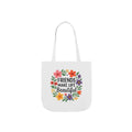 Friends Make Life Beautiful Tote Bag Gift for Best Friend Appreciation Watercolor Floral Thank You Friendship Quote Canvas Bag