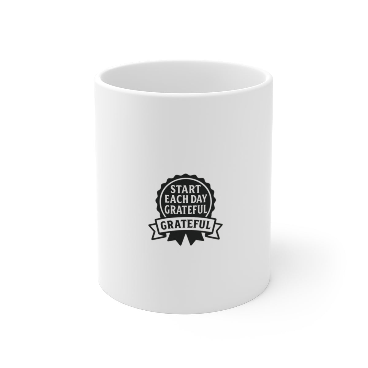 Grateful Heart Mug, Daily Gratitude Coffee Mug, Mindfulness Gift for Women, Start Each Day Grateful, Self Care Morning Ritual Cup