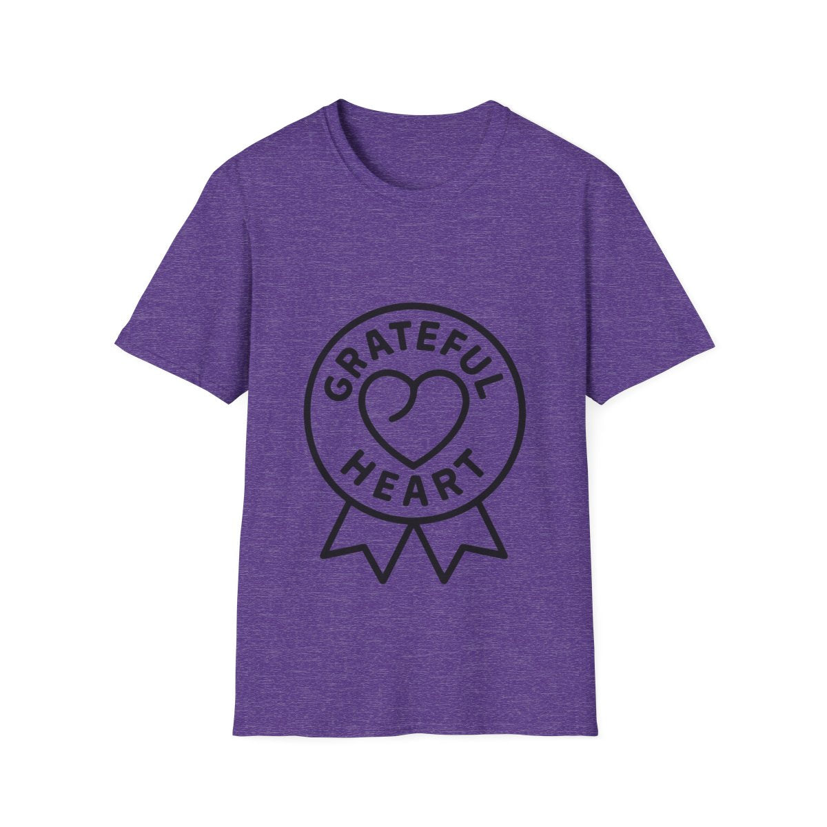 Grateful Heart T-Shirt, Minimalist Line Art Gratitude Shirt, Wellness Tee, Mindfulness Gift, Positive Affirmation Clothing