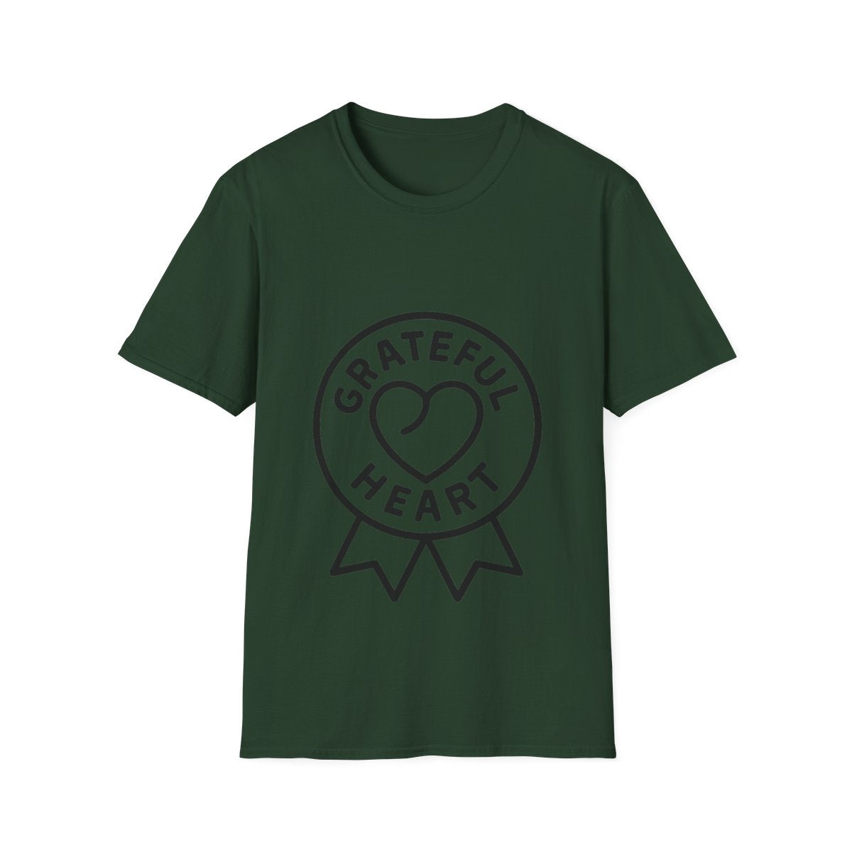 Grateful Heart T-Shirt, Minimalist Line Art Gratitude Shirt, Wellness Tee, Mindfulness Gift, Positive Affirmation Clothing