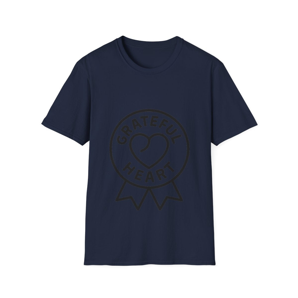 Grateful Heart T-Shirt, Minimalist Line Art Gratitude Shirt, Wellness Tee, Mindfulness Gift, Positive Affirmation Clothing