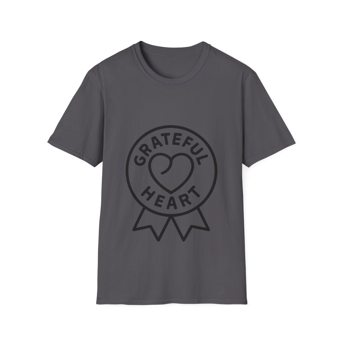 Grateful Heart T-Shirt, Minimalist Line Art Gratitude Shirt, Wellness Tee, Mindfulness Gift, Positive Affirmation Clothing