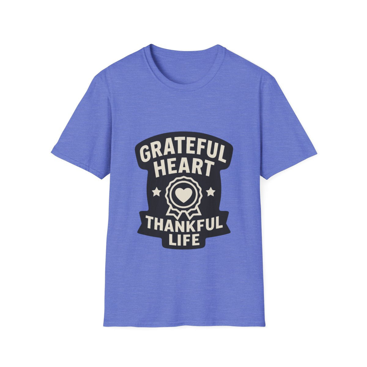 Grateful Heart Thankful Life Shirt, Gratitude Quote Tee, Mindfulness Gift for Women, Yoga Shirt, Positive Vibes Tshirt, Wellness Gift