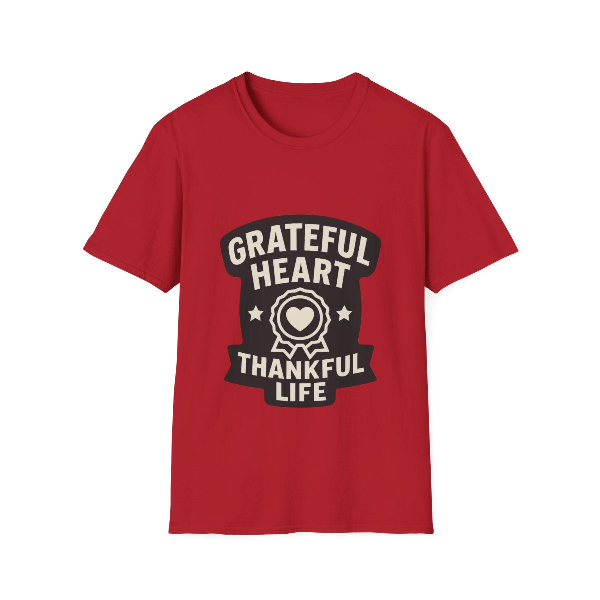 Grateful Heart Thankful Life Shirt, Gratitude Quote Tee, Mindfulness Gift for Women, Yoga Shirt, Positive Vibes Tshirt, Wellness Gift