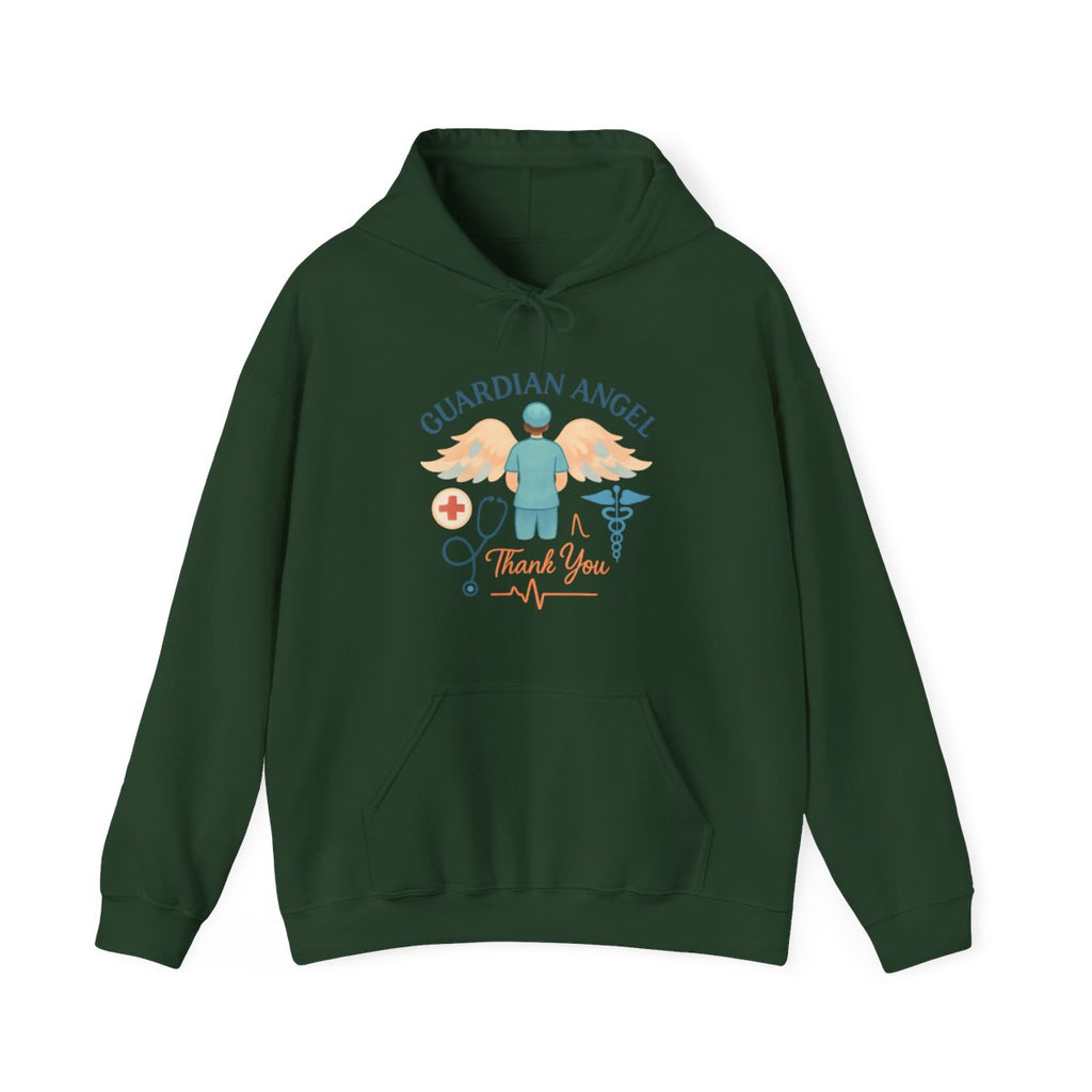Guardian Angel in Scrubs Nurse Hoodie Gift, Nurse Appreciation Thank You, Nursing Retirement Gift, Soft Watercolor Angel Wings
