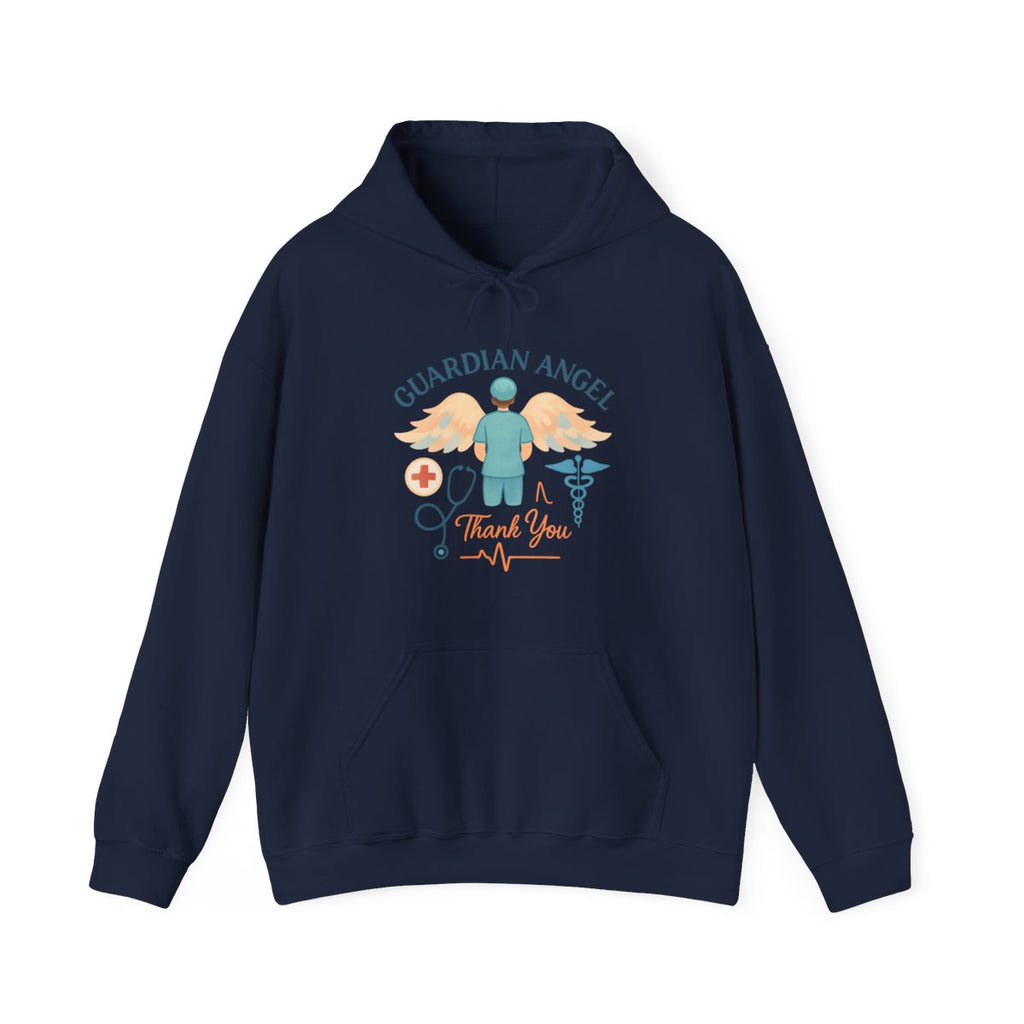 Guardian Angel in Scrubs Nurse Hoodie Gift, Nurse Appreciation Thank You, Nursing Retirement Gift, Soft Watercolor Angel Wings