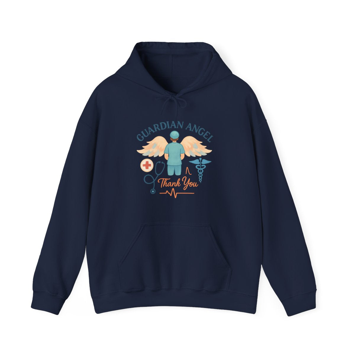 Guardian Angel in Scrubs Nurse Hoodie Gift, Nurse Appreciation Thank You, Nursing Retirement Gift, Soft Watercolor Angel Wings