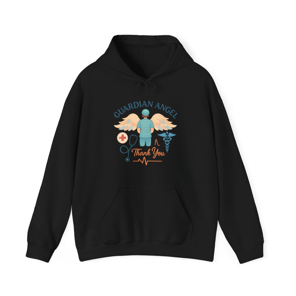Guardian Angel in Scrubs Nurse Hoodie Gift, Nurse Appreciation Thank You, Nursing Retirement Gift, Soft Watercolor Angel Wings