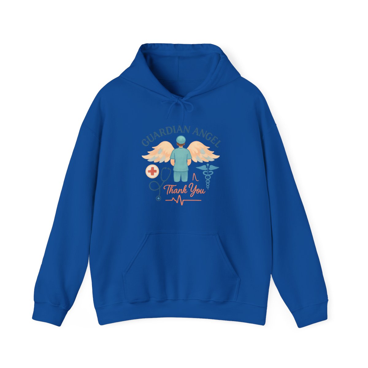 Guardian Angel in Scrubs Nurse Hoodie Gift, Nurse Appreciation Thank You, Nursing Retirement Gift, Soft Watercolor Angel Wings