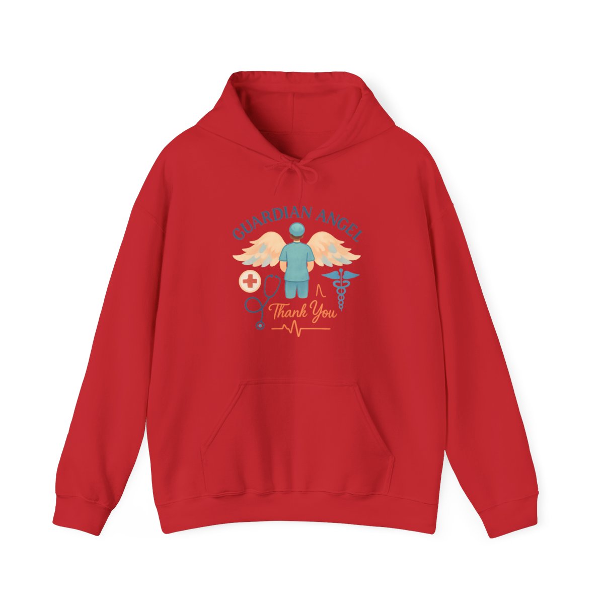 Guardian Angel in Scrubs Nurse Hoodie Gift, Nurse Appreciation Thank You, Nursing Retirement Gift, Soft Watercolor Angel Wings
