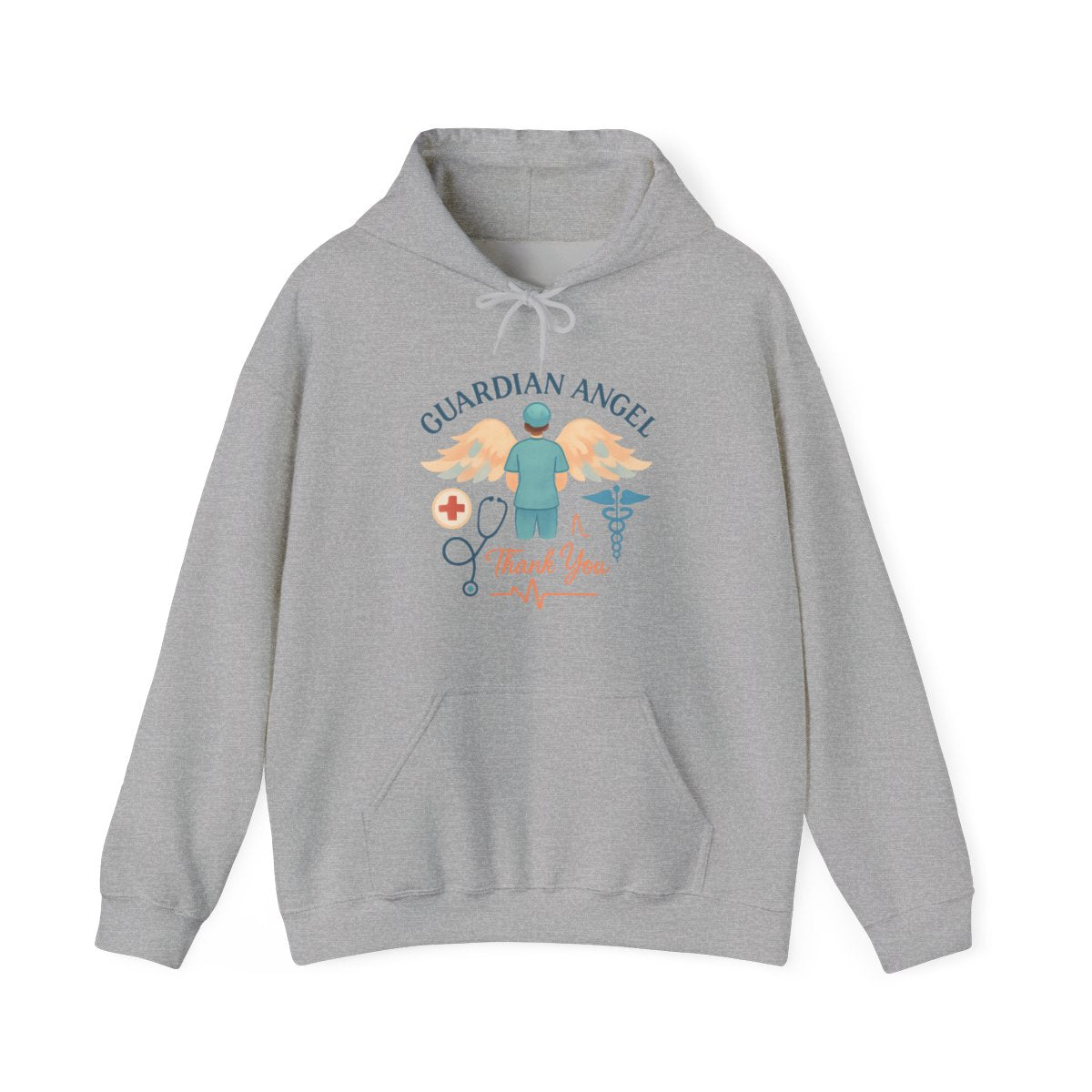Guardian Angel in Scrubs Nurse Hoodie Gift, Nurse Appreciation Thank You, Nursing Retirement Gift, Soft Watercolor Angel Wings