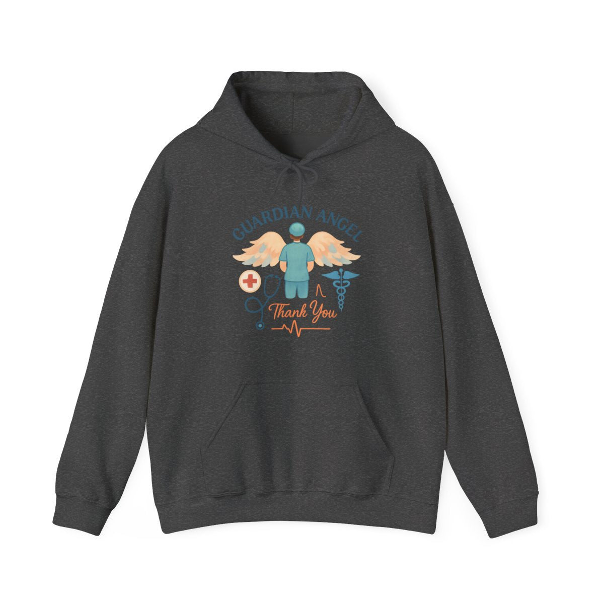Guardian Angel in Scrubs Nurse Hoodie Gift, Nurse Appreciation Thank You, Nursing Retirement Gift, Soft Watercolor Angel Wings