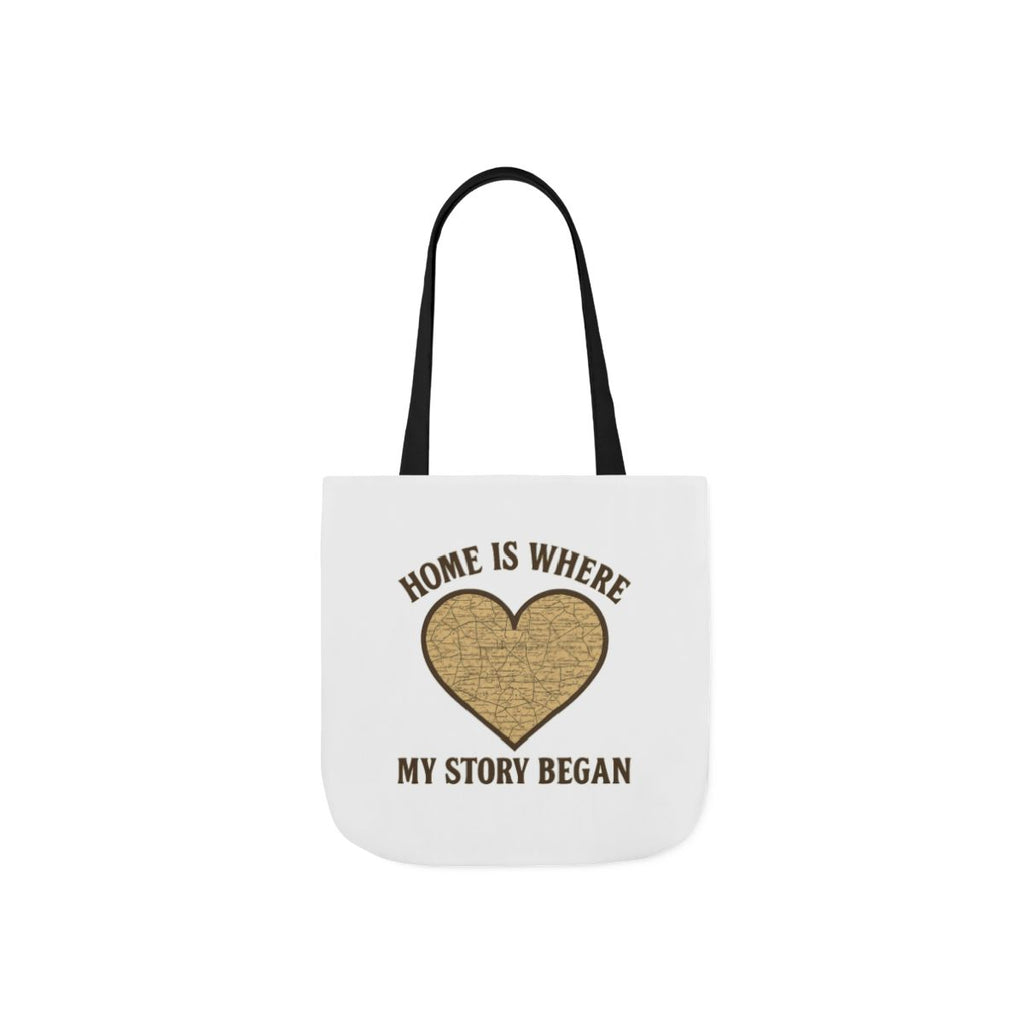Home Is Where My Story Began Tote Bag Vintage Map Hometown Gift Moving Away Graduation Nostalgia Roots Pride Canvas Bag