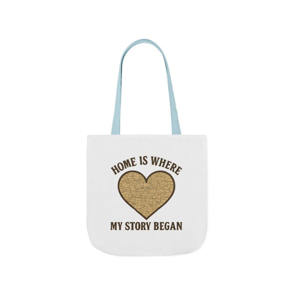 Home Is Where My Story Began Tote Bag Vintage Map Hometown Gift Moving Away Graduation Nostalgia Roots Pride Canvas Bag