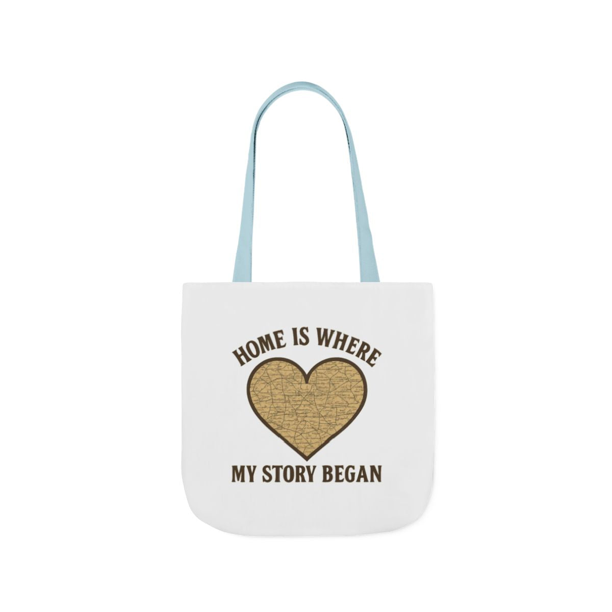Home Is Where My Story Began Tote Bag Vintage Map Hometown Gift Moving Away Graduation Nostalgia Roots Pride Canvas Bag