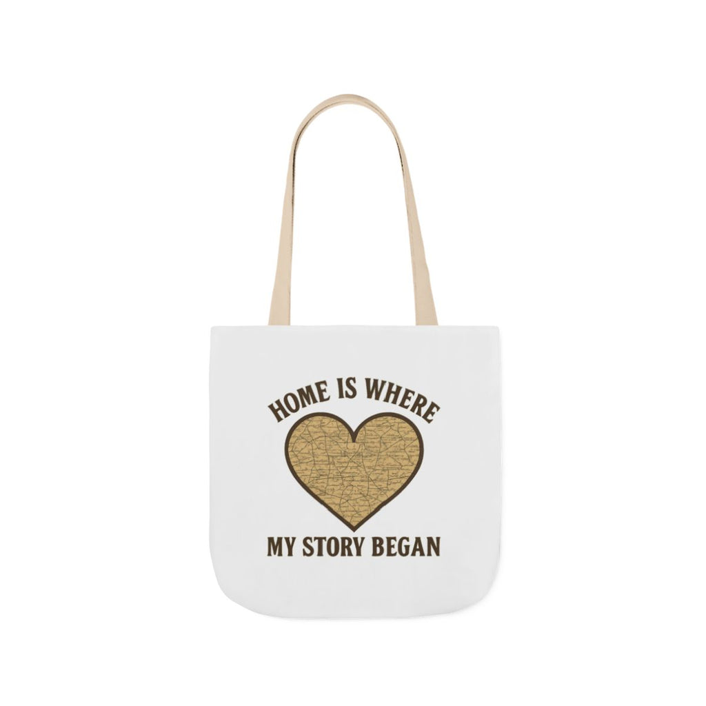 Home Is Where My Story Began Tote Bag Vintage Map Hometown Gift Moving Away Graduation Nostalgia Roots Pride Canvas Bag