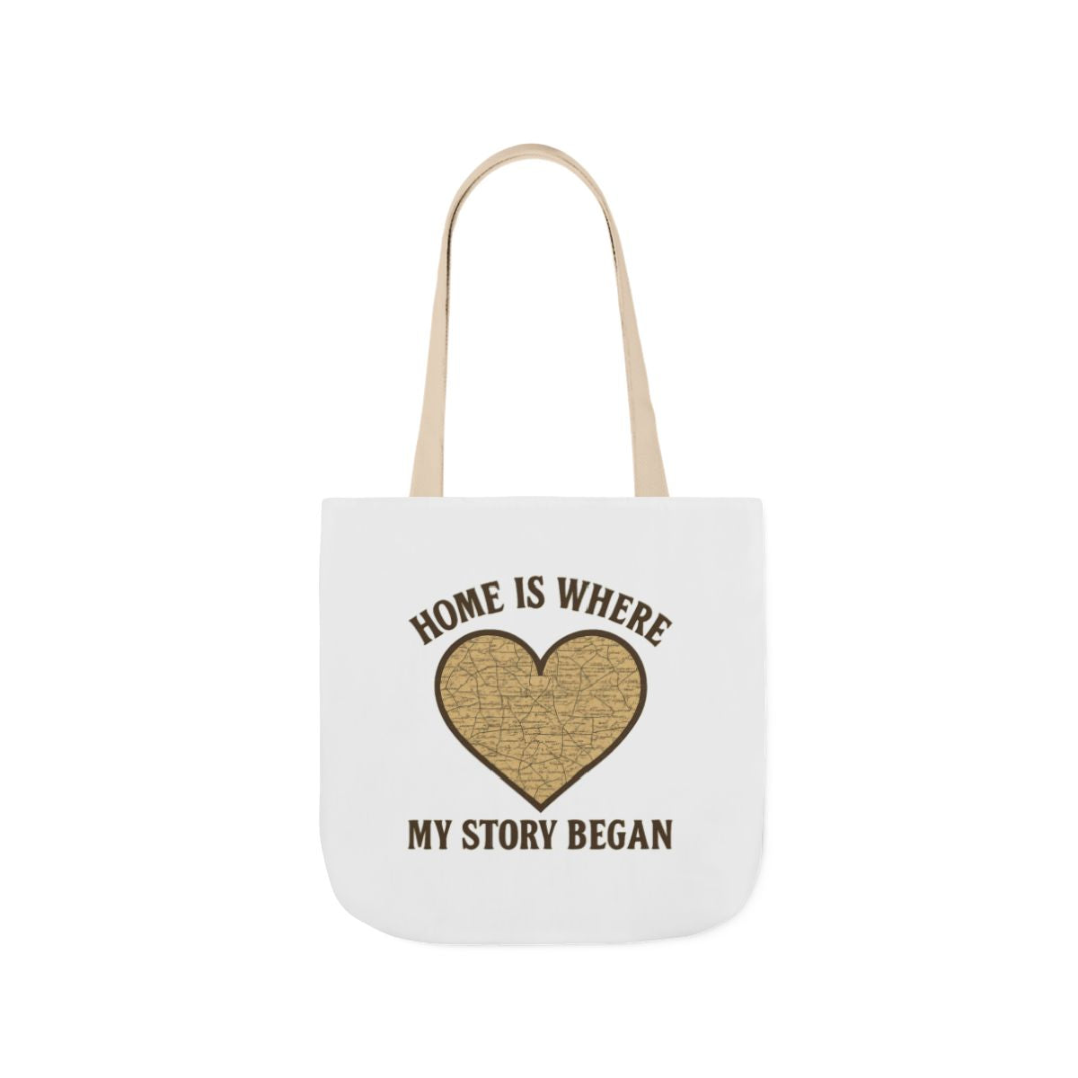Home Is Where My Story Began Tote Bag Vintage Map Hometown Gift Moving Away Graduation Nostalgia Roots Pride Canvas Bag