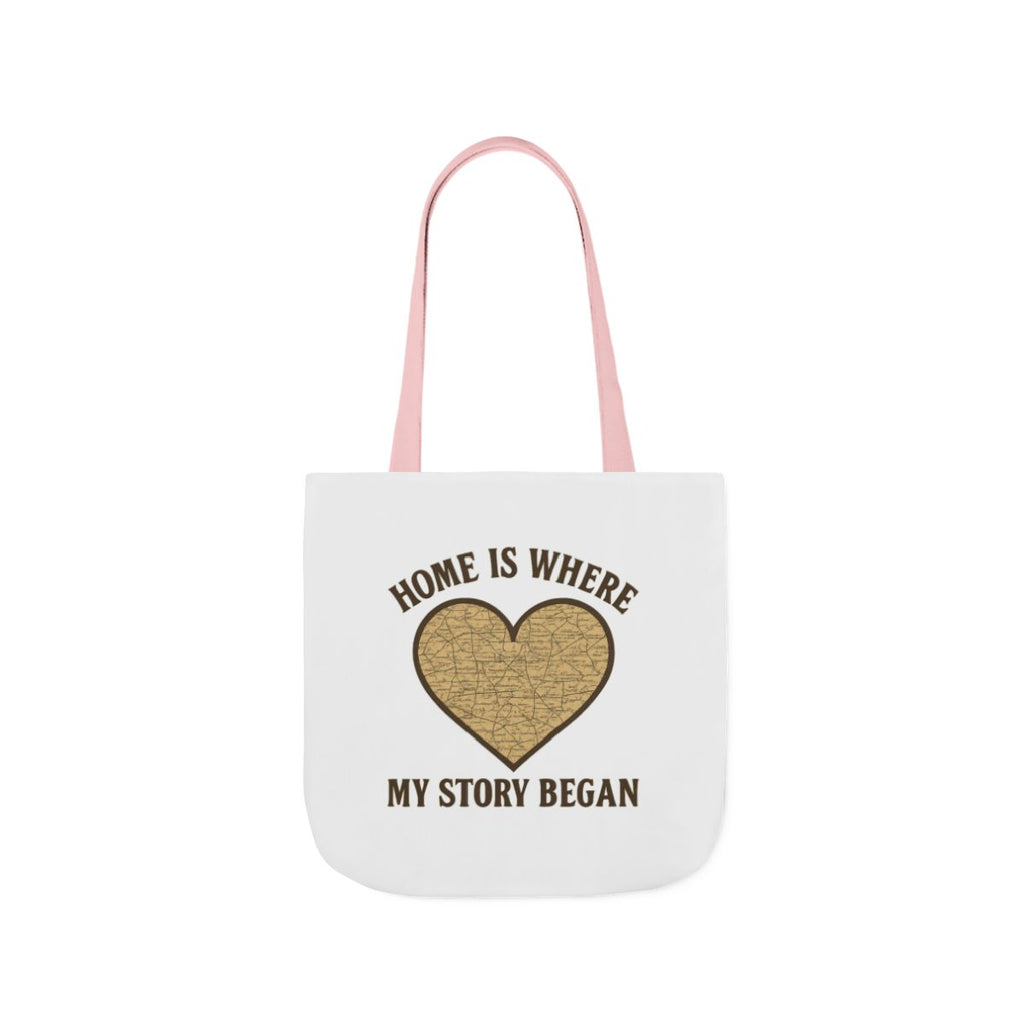 Home Is Where My Story Began Tote Bag Vintage Map Hometown Gift Moving Away Graduation Nostalgia Roots Pride Canvas Bag