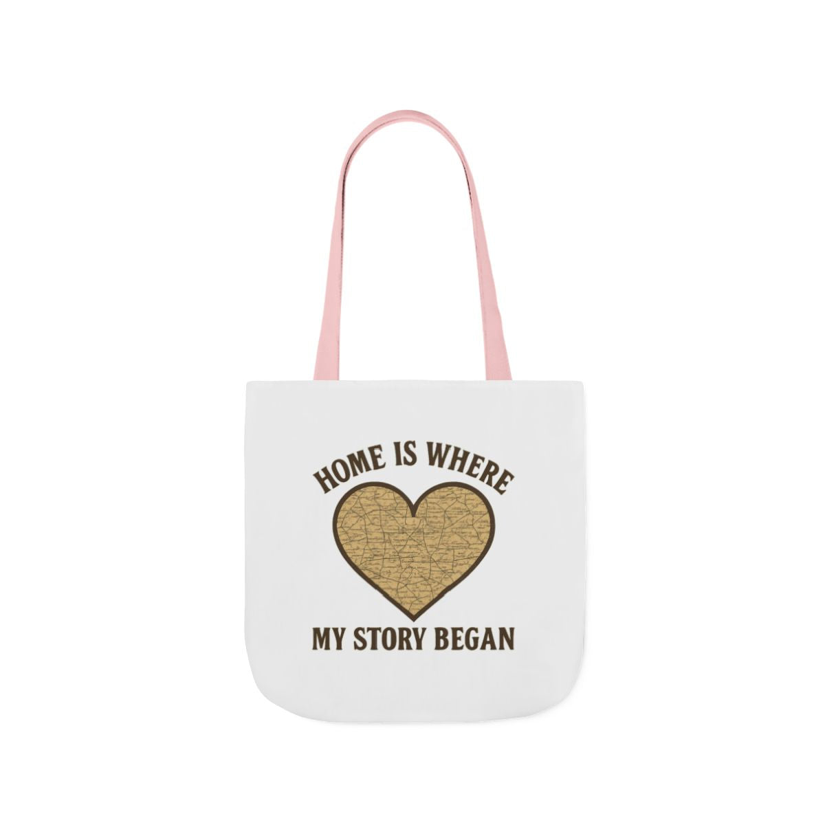 Home Is Where My Story Began Tote Bag Vintage Map Hometown Gift Moving Away Graduation Nostalgia Roots Pride Canvas Bag