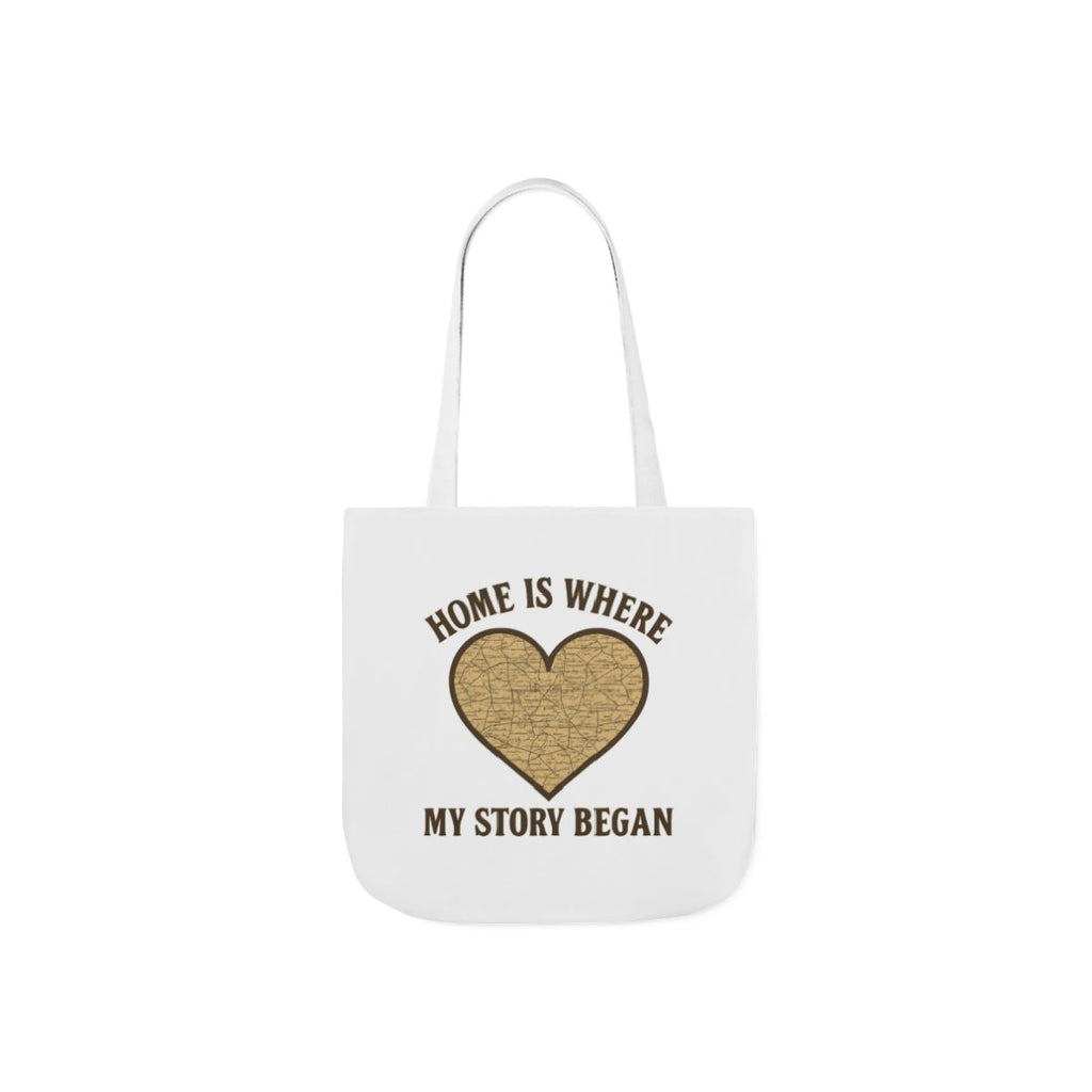 Home Is Where My Story Began Tote Bag Vintage Map Hometown Gift Moving Away Graduation Nostalgia Roots Pride Canvas Bag