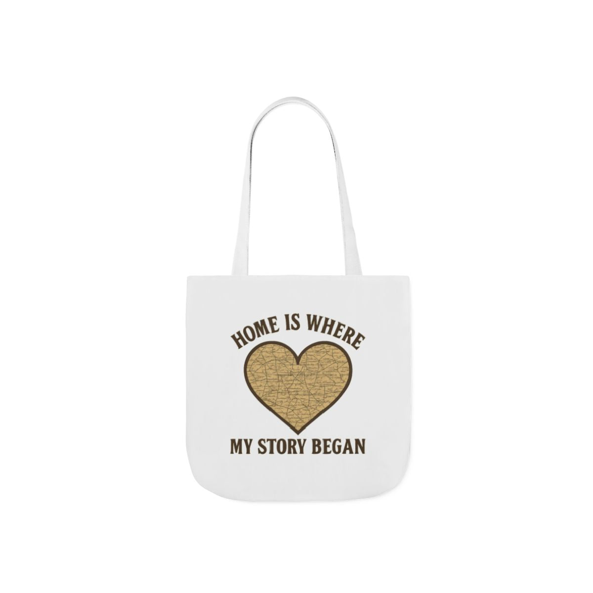 Home Is Where My Story Began Tote Bag Vintage Map Hometown Gift Moving Away Graduation Nostalgia Roots Pride Canvas Bag