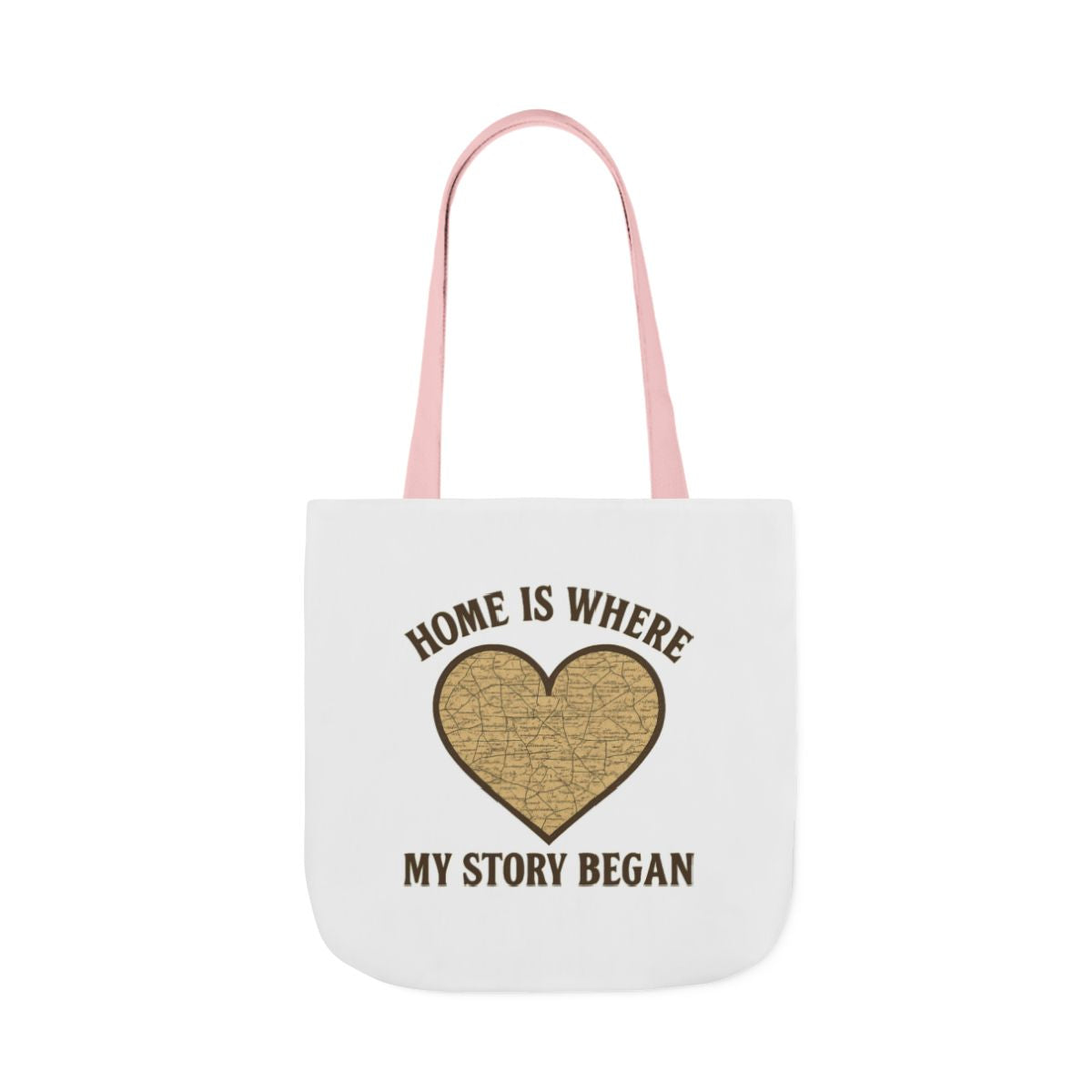 Home Is Where My Story Began Tote Bag Vintage Map Hometown Gift Moving Away Graduation Nostalgia Roots Pride Canvas Bag