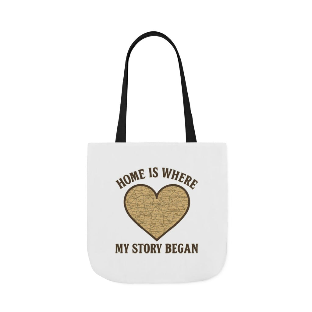 Home Is Where My Story Began Tote Bag Vintage Map Hometown Gift Moving Away Graduation Nostalgia Roots Pride Canvas Bag