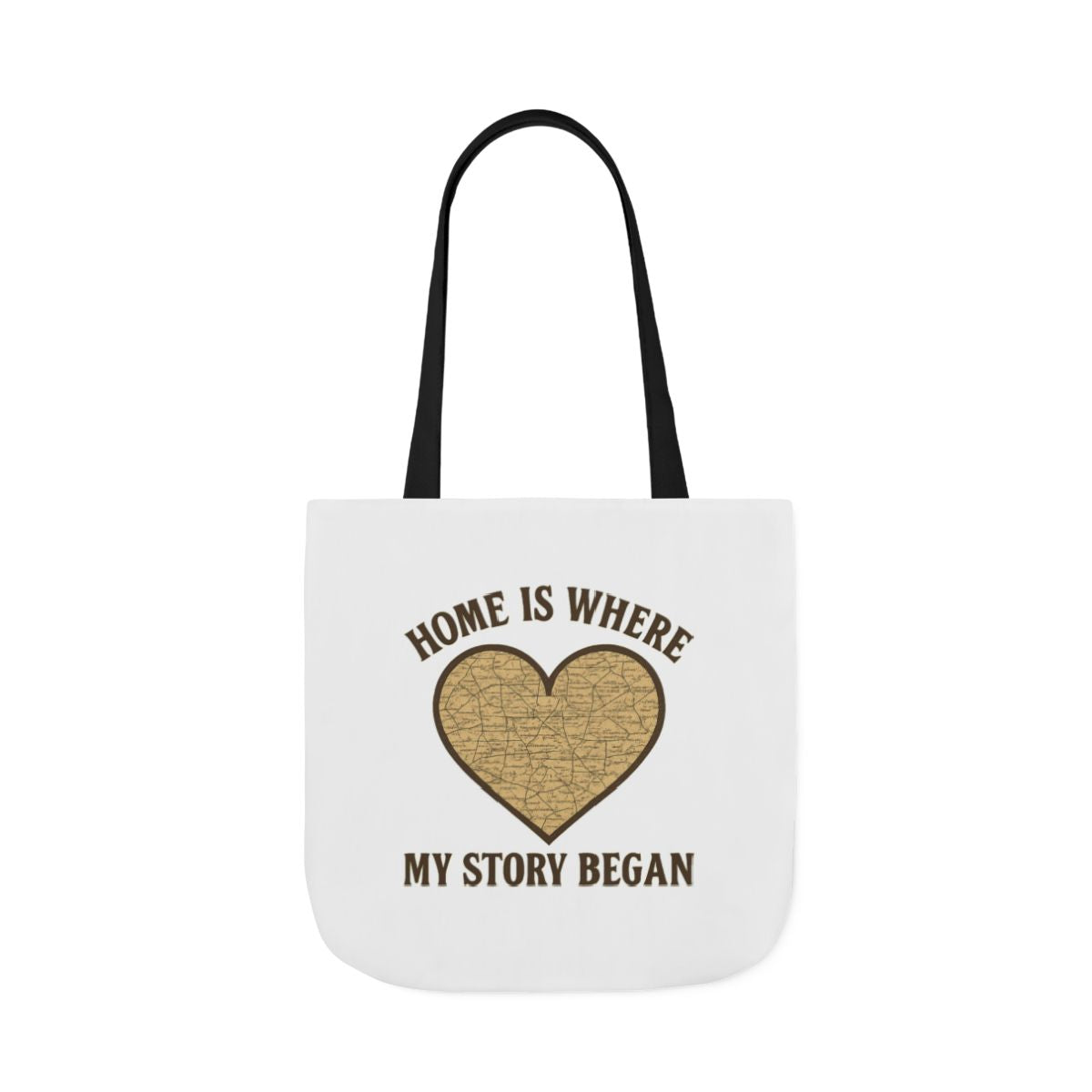 Home Is Where My Story Began Tote Bag Vintage Map Hometown Gift Moving Away Graduation Nostalgia Roots Pride Canvas Bag